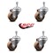 Service Caster 3 Inch High Temp Glass Filled Nylon Wheel Swivel 10mm Threaded Stem Caster Set SCC-TS20S314-GFNSHT-M1015-4 - alternate 2